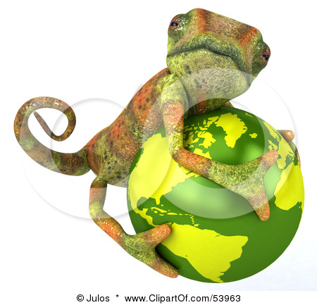 53963 Royalty Free Rf Clipart Illustration Of A 3d Chameleon Lizard