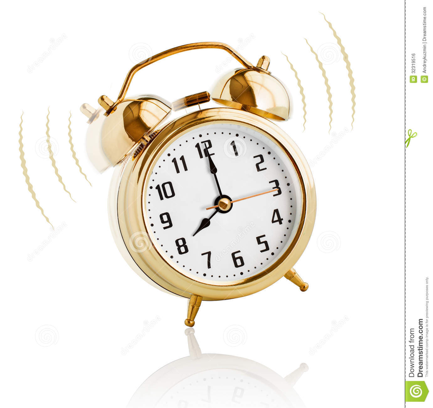 Alarm Clock Ringing At 8 O Clock Morning Royalty Free Stock Image    