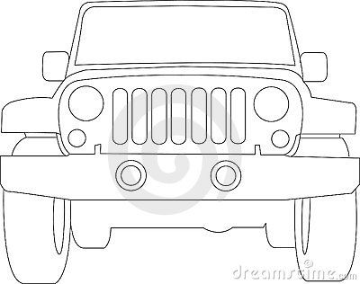 Cartoon Jeep Clip Art   Royalty Free Stock Image  Jeep Truck Outline