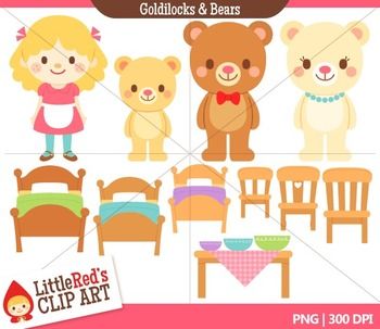 Clip Art   Goldilocks And The Three Bears  Fairy Tale Clipart