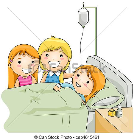 Clipart Of Hospital Visit   Illustration Of A Kids Visiting Their Sick