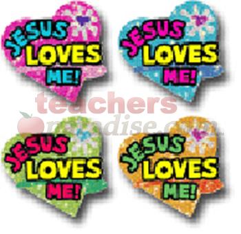 Dazzle Stickers Jesus Loves Me 120 Pk From Teachersparadise Com    