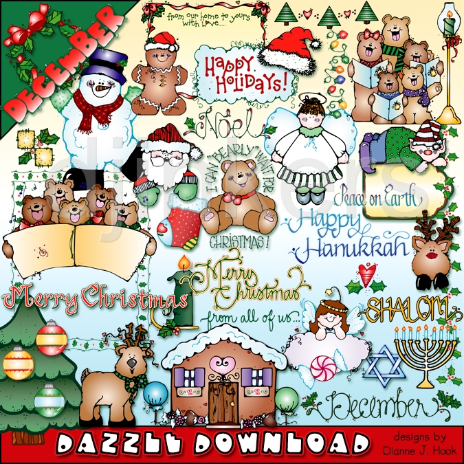 December Dazzle Clipart Download