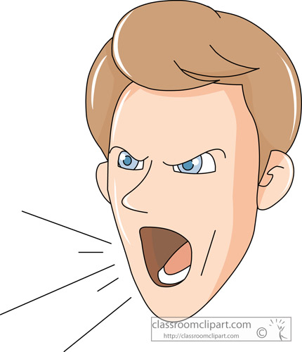 Facial Expressions   Expression Shouting 29   Classroom Clipart