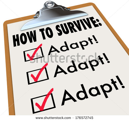 How To Survive Adapt Clipboard Checklist Advice   Stock Photo