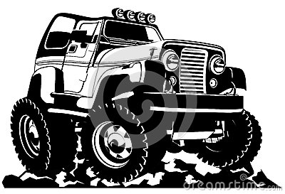 Jeep Clipart Black And White Trucktough