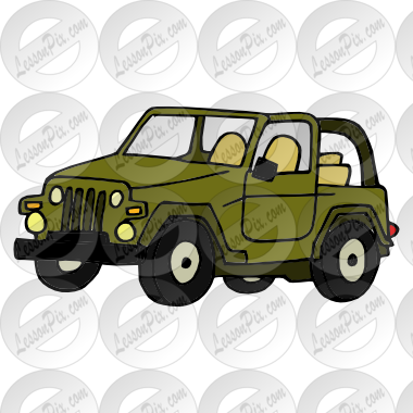 Jeep Picture For Classroom   Therapy Use   Great Jeep Clipart
