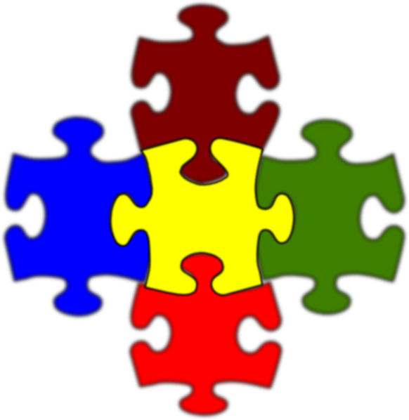 Jigsaw White Puzzle Piece Large Clip Art At Clker Com   Vector Clip    
