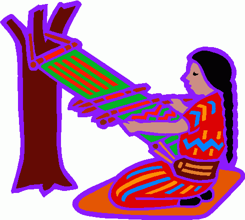 Mayan Woman Weaving 1 Clipart   Mayan Woman Weaving 1 Clip Art