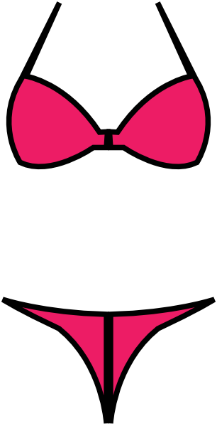 Pink Bikini Clip Art At Clker Com   Vector Clip Art Online Royalty
