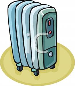 Portable Radiator Heater   Royalty Free Clipart Picture