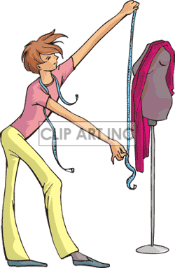 Seamstress Tailor Working 038 C Clip Art People Occupations