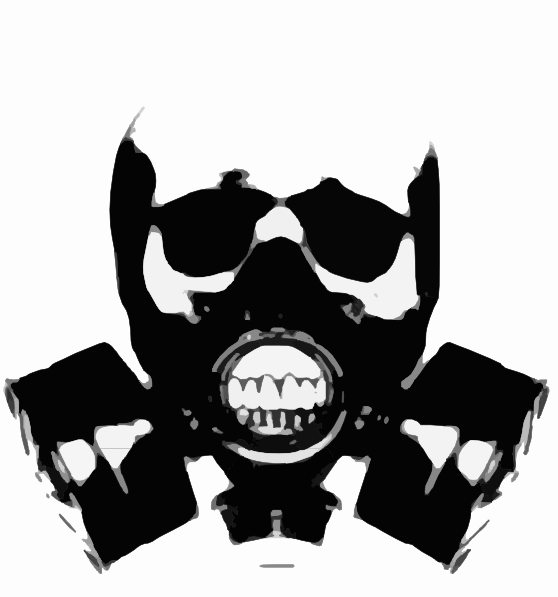 Skull Gas Mask Bones Clip Art At Clker Com   Vector Clip Art Online    