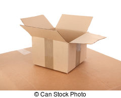 Small Open Cardboard Box Stock Illustration