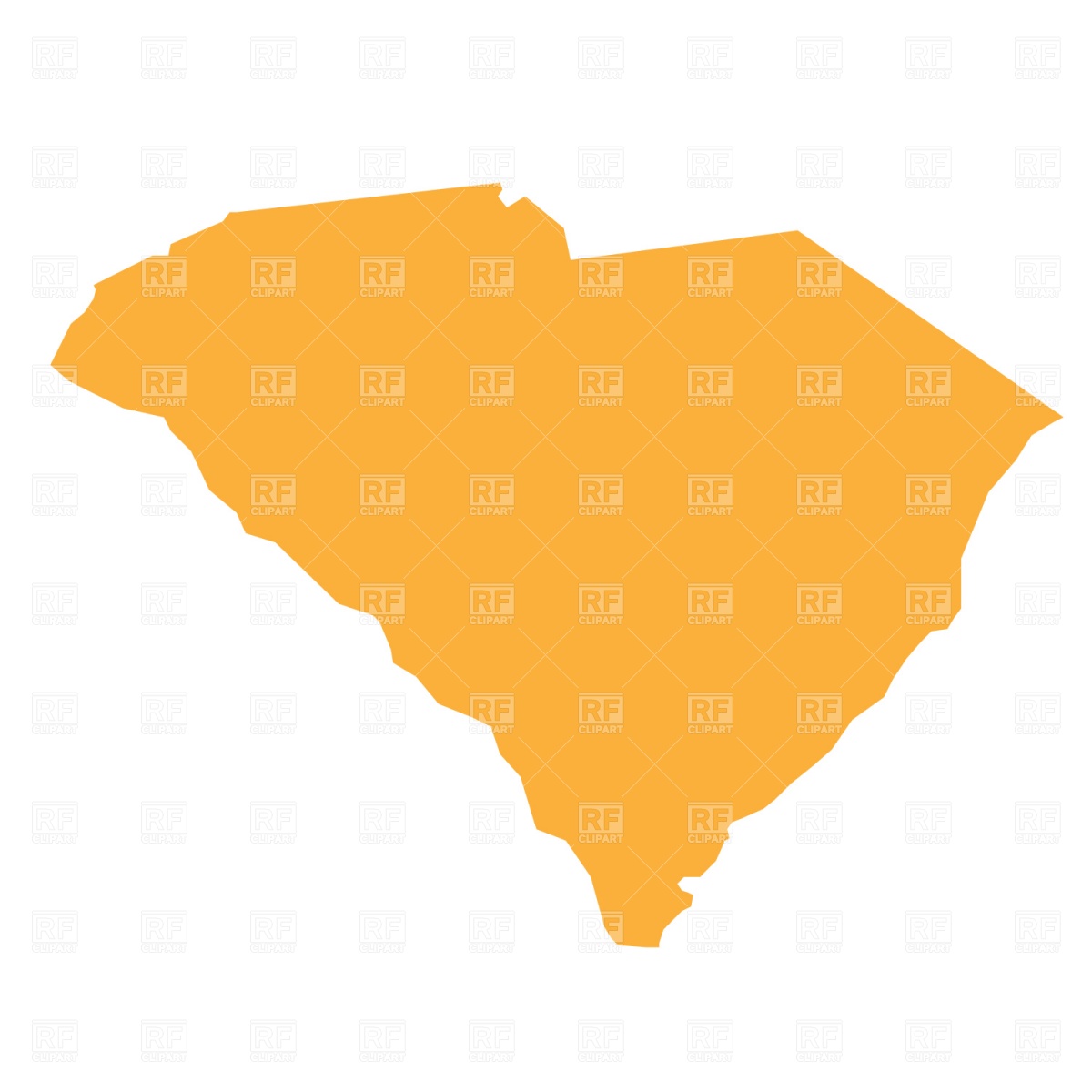 South Carolina State Map 1064 Download Royalty Free Vector Clipart