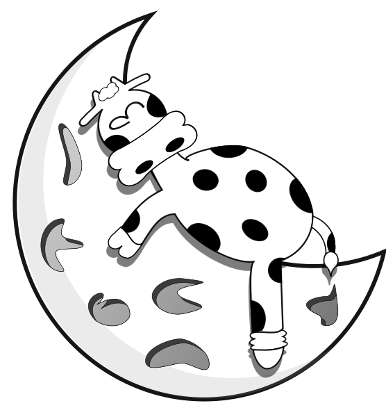 Vaca En La Luna Clipart Medium Size