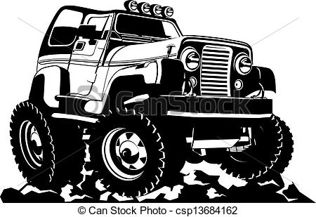 Vector   Cartoon Jeep   Stock Illustration Royalty Free Illustrations