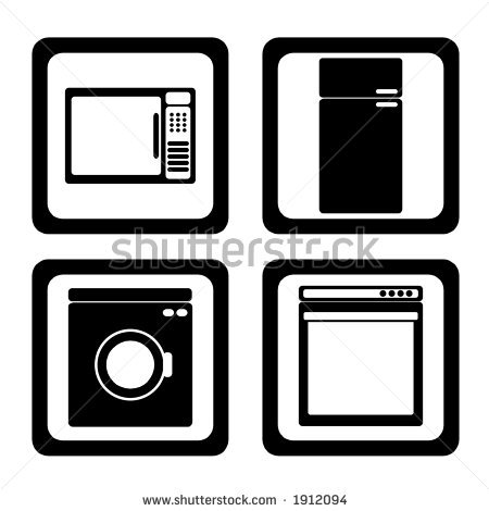 Appliance Clipart Stock Vector Electric Appliance Symbols 1912094 Jpg