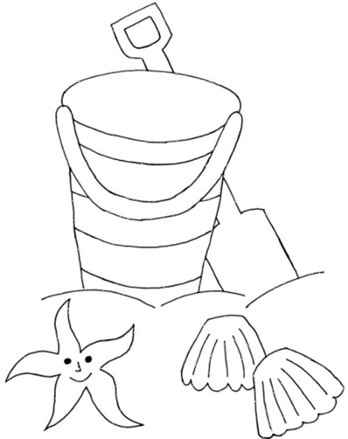 Bucket Spade Colouring Pages