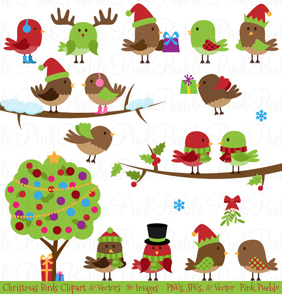 Christmas Birds Clipart Clip Art Holiday Birds Clip Art Clipart
