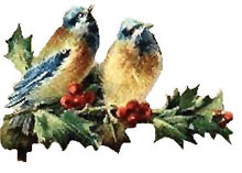Christmas Clipart   Vintage Birds