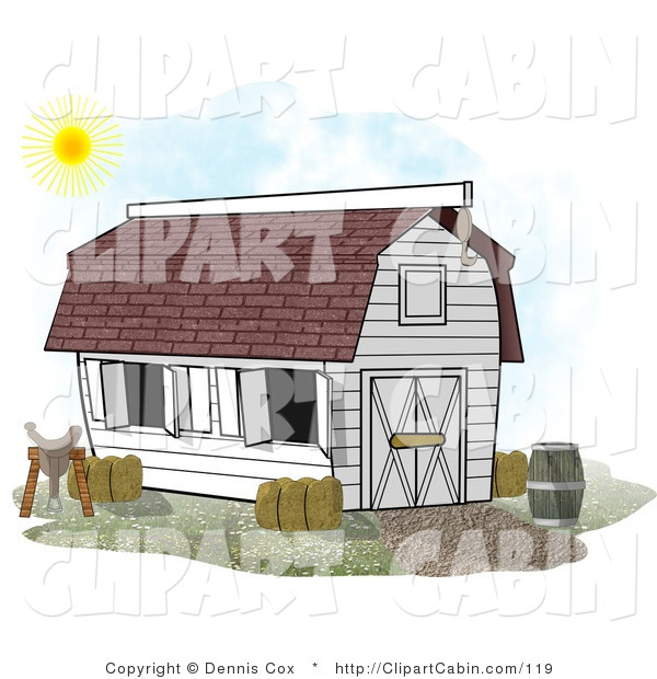 Clip Art Of A White Horse Stable By Djart    119