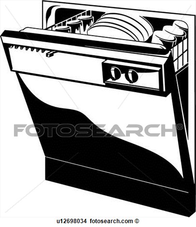 Clipart    Appliance Dishwasher Kitchen   Fotosearch   Search Clip