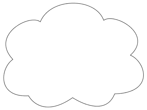 Cloud Shape Clipart White Fill Op Lge 15cm   Flickr   Photo Sharing