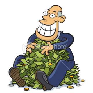 Greedy Man Holding Money Royalty Free Stock Vector Art Illustration