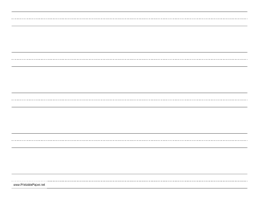 Printable Penmanship Paper With Five Lines Per Page On Letter Sized