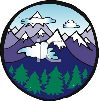 Royalty Free Clip Art Image  Snow Covered Alps