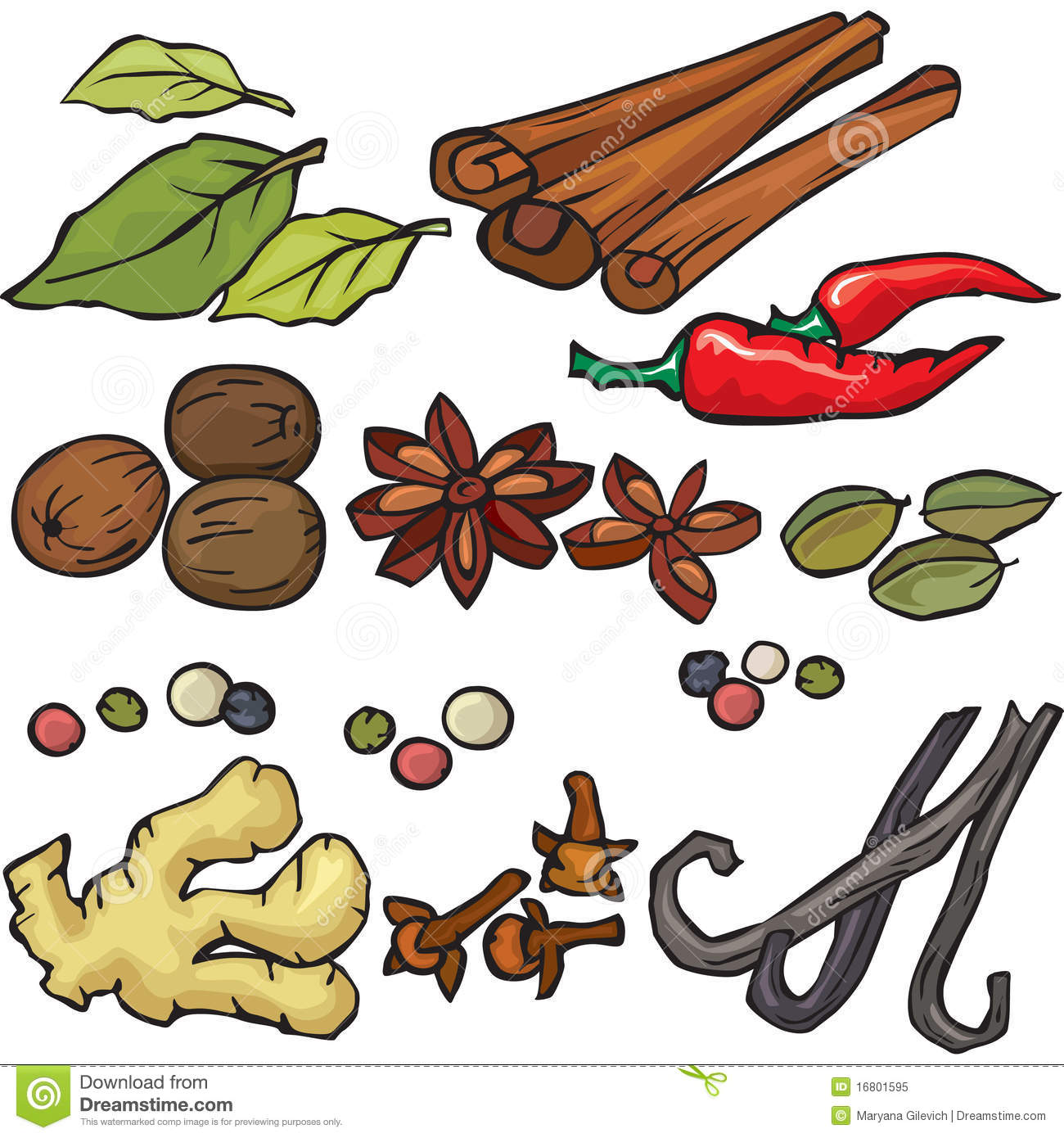 Spices Icon Set Royalty Free Stock Photo   Image  16801595