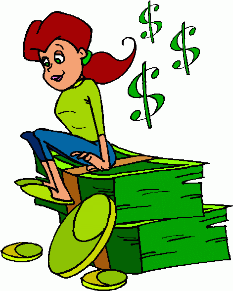Woman With Money Clipart   Woman With Money Clip Art