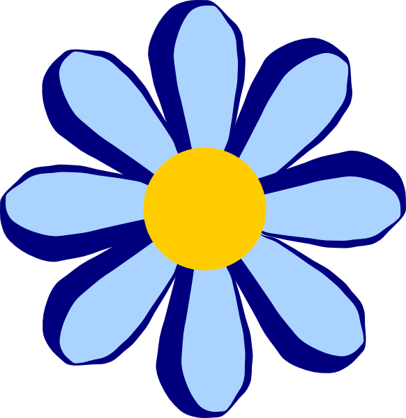Blue Flower Clip Art At Clker Com   Vector Clip Art Online Royalty