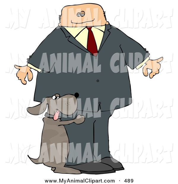 Clip Art Of A Bad Brown Dog Humping A Businessman S Leg By Djart