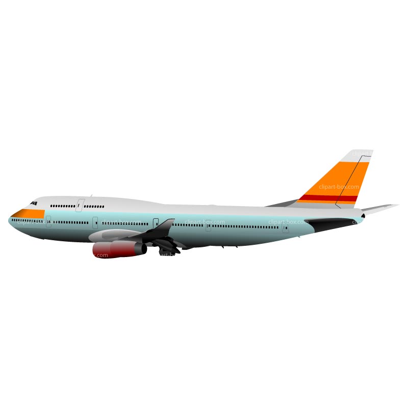 Clipart Boeing 747 Side View   Royalty Free Vector Design