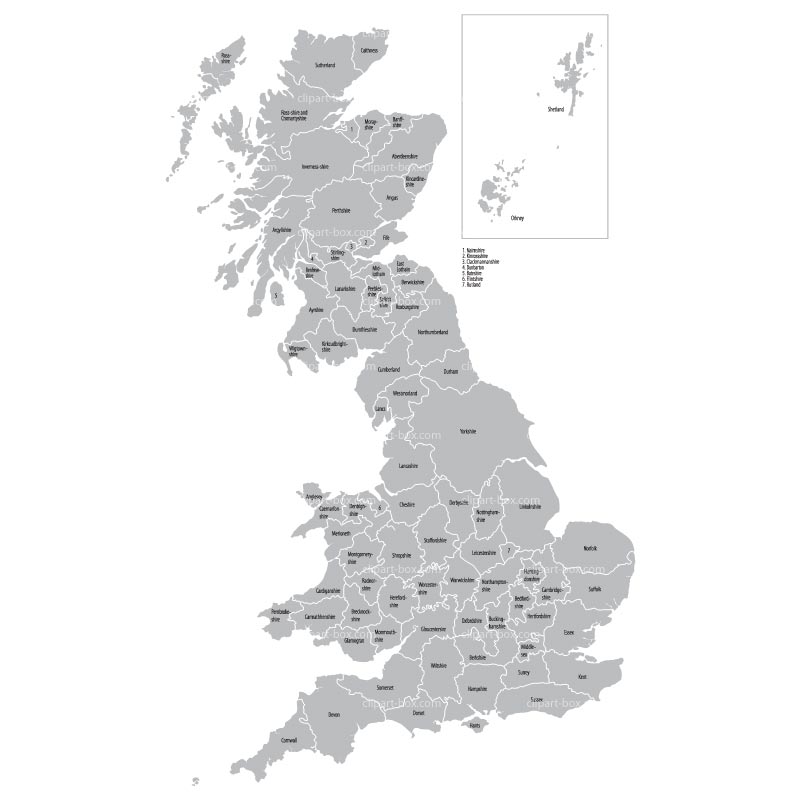 Clipart Great Britain Map   Royalty Free Vector Design