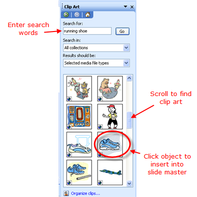 Insert Clip Art Into The Powerpoint Slide Master     Wendy Russell