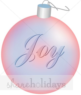 Joy Christmas Bulb Pink   Christmas Bulb Clipart