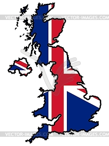Map In Colors Of Uk   Vector Eps Clipart