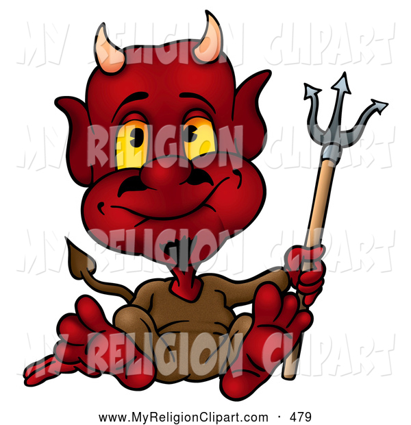 Religion Clip Art Of A Friendly Bad Devil Child By Dero    479