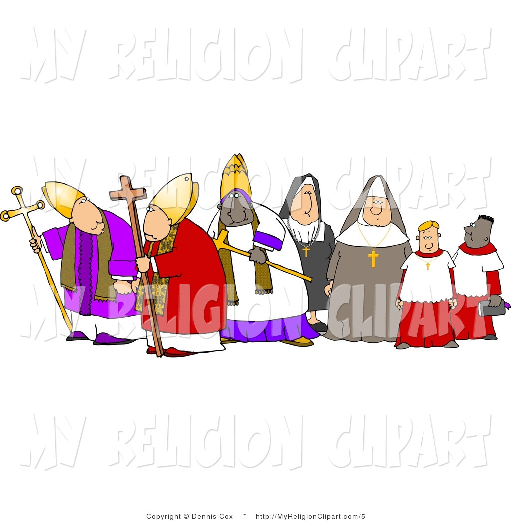 Religion Clip Art Of Church Nuns And Clergy Men By Djart    5