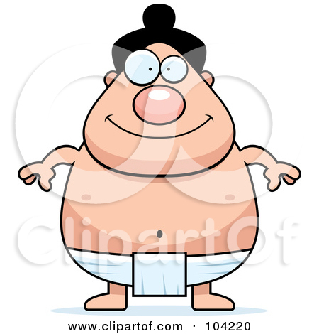 Royalty Free  Rf  Clipart Illustration Of A Chubby Sumo Wrestler By