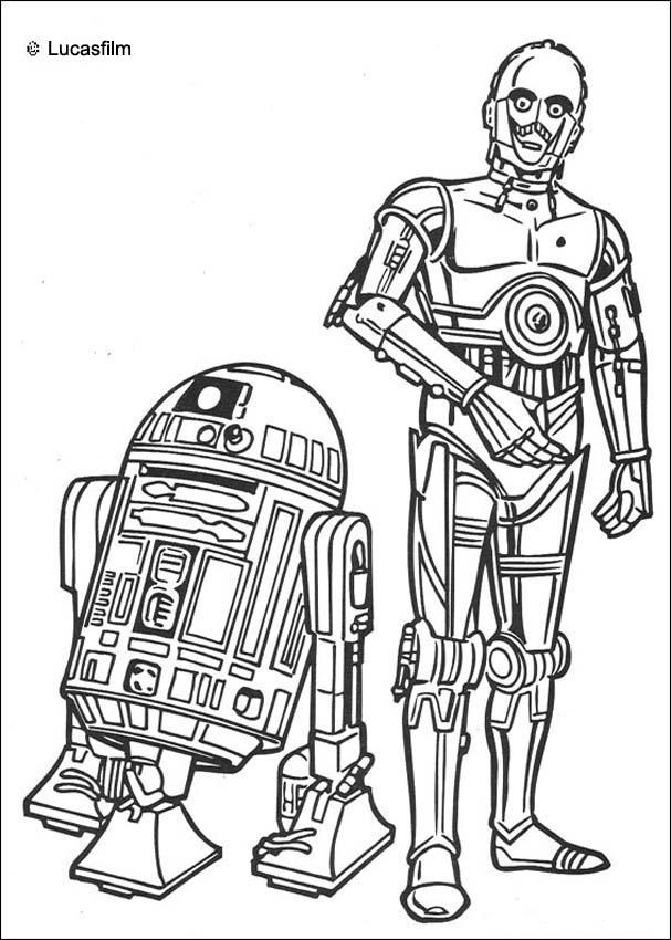 Star Wars Coloring Pages   R2 D2 And C 3po