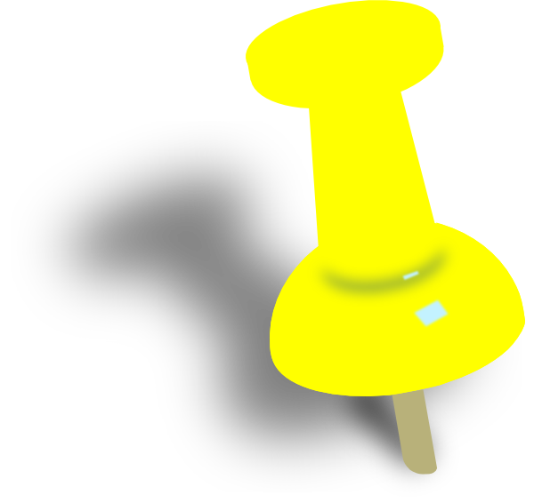 Yellow Push Pin Clip Art At Clker Com   Vector Clip Art Online