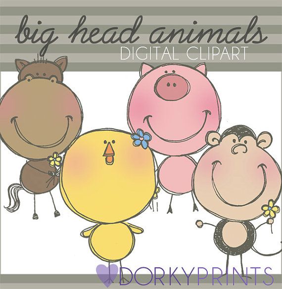 Animals Digital Clip Art Set Personal And By Dorkyprints On Etsy  3