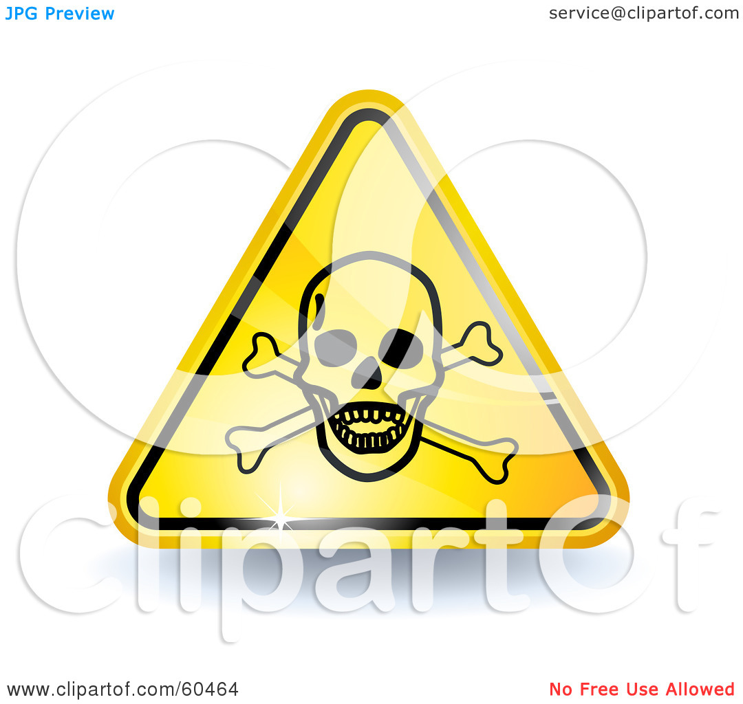 Clipart Illustration Of A 3d Shiny Yellow Poison Sign By Oligo  60464