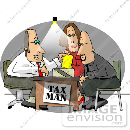 Couple Doing Having A Tax Man Do Their Taxes Clipart By Djart Jpg