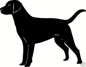 Dogs Black Dogs Black Lab Silhouette Car Stickers Labrador Dogs