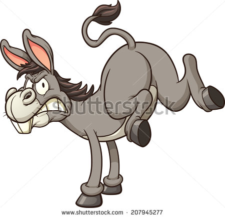 Donkey Kick Clipart Angry Donkey Kick